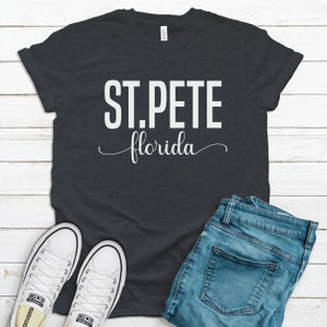 St Pete Florida T-Shirt | St Petersburg FL Shirt | Florida Tee | Heathered Colored Tees | Unisex T-Shirt