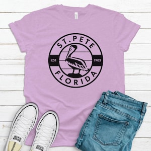 St Pete Florida T-Shirt | St Petersburg FL Shirt | Florida Tee | Heathered Colored Tees | Unisex T-Shirt