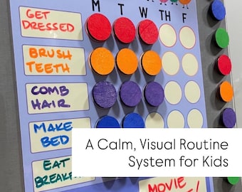 Personalized Caterpillar Chore Chart | Magnetic Routine Chart for Kids | Reusable Dry & Wet Erase Board