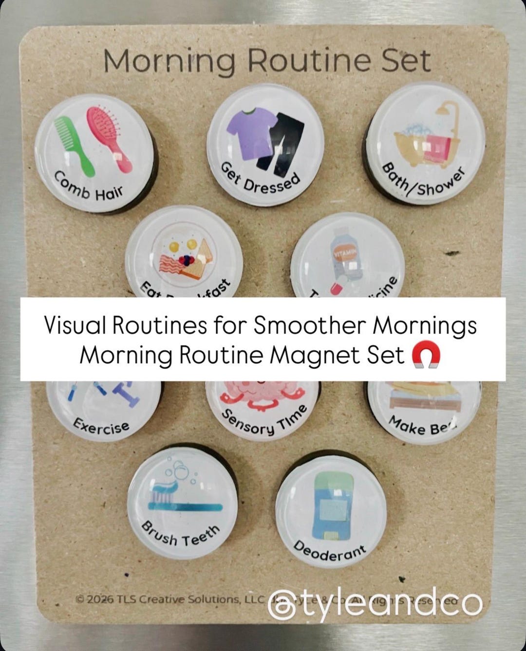 Morning Routine Magnet Set | Visual Routine Magnets for Kids ...