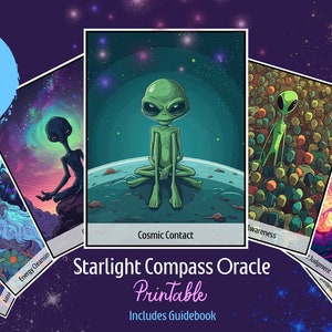Boussole Starlight Oracle Starseed Oracle Cartes Oracle imprimables PDF Oracle Oracle Outils divinatoires extraterrestres Oracle Starseeds Cadeau pour Starseed