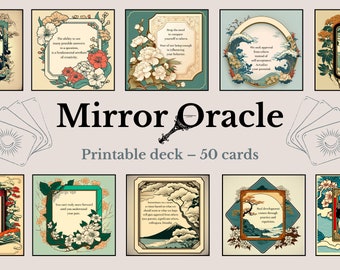Printable Mirror Oracle Printable Oracle Cards PDF Oracle Cards Oracle Deck Oracle Cards Download Oracle Cards Shadow Work Divination Tools