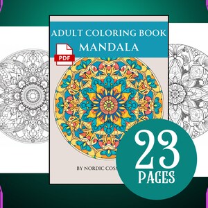 Printable Mandala Coloring Book Adult Coloring Coloring Pages Coloring Book Coloring For Adults Instant Download PDF Coloring Book Mandala