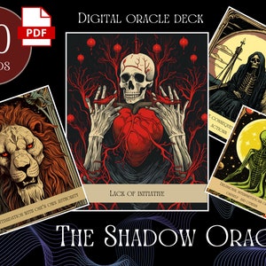 Cartes Oracle imprimables The Shadow Oracle PDF Oracle Cards Shadow Oracle Deck Oracle Cards Télécharger les cartes Oracle Shadow Work Outils divinatoires