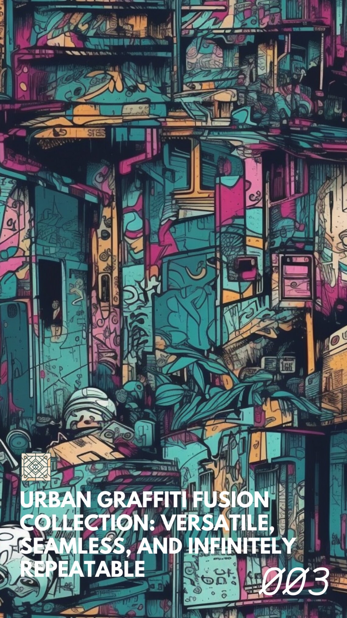 Urban Graffiti Fusion Collection -- Seamless Pattern, Seamless Digital ...