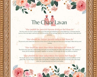 The Chaar Lavan, Punjabi Sikh Wedding Ceremony, Anand Karaj, Religious, Keepsake, Instant Download, Digital Print, Wall Art