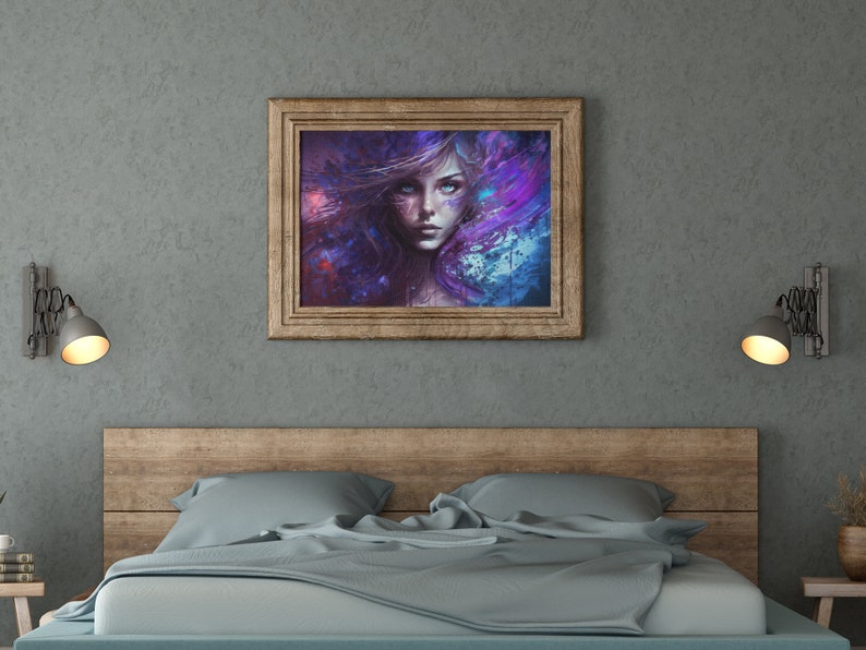 Ai Art Beautiful Woman Ai Generated Wall Art Digital Download Abstract
