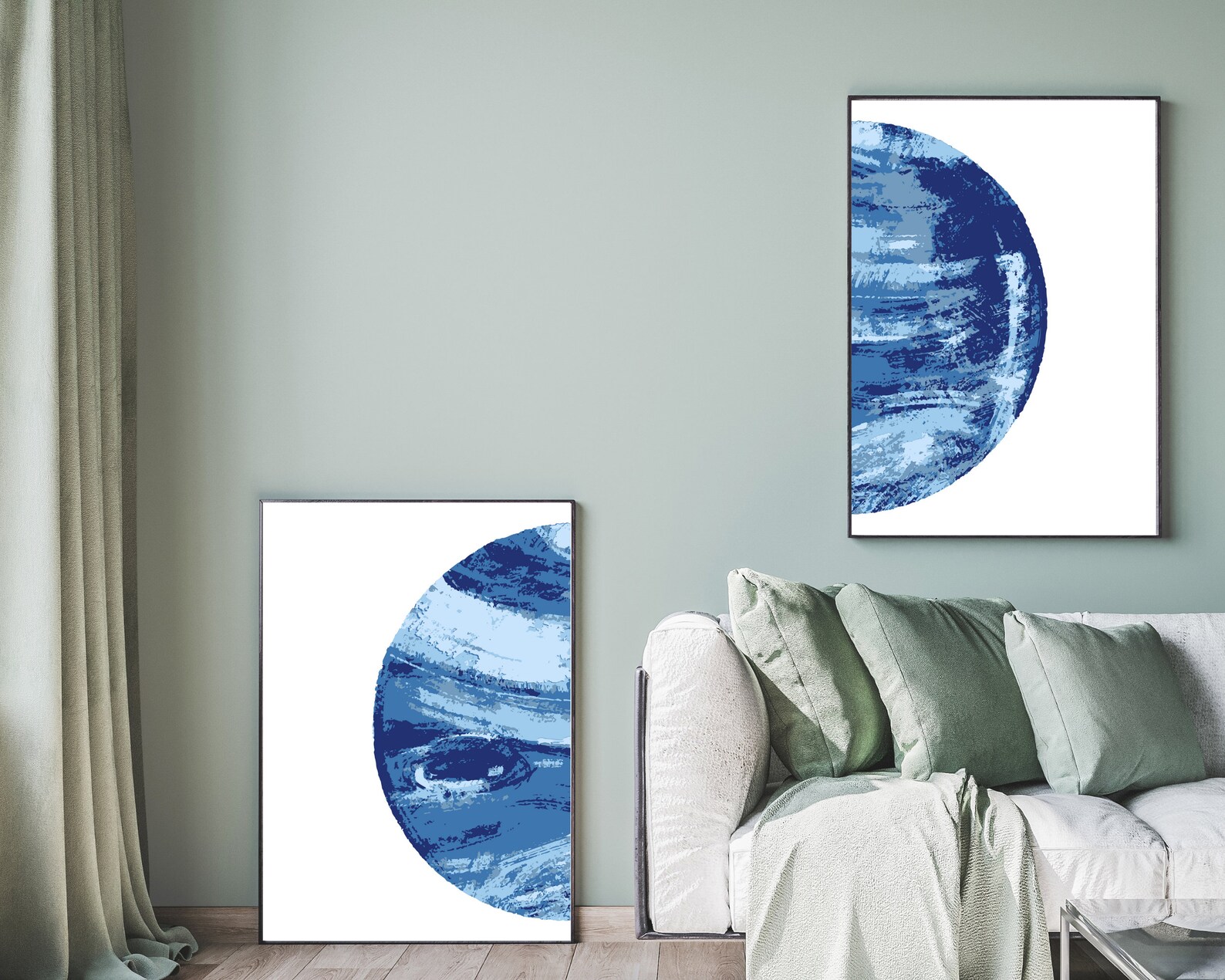 Blue Planet Print Outer Space Poster Gender Nursery Decor - Etsy