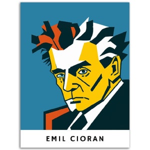 Emil Cioran Poster || Original Emil Cioran Portrait Wall Art || Unique Poster Art || Gift Idea for Philosophy Lovers