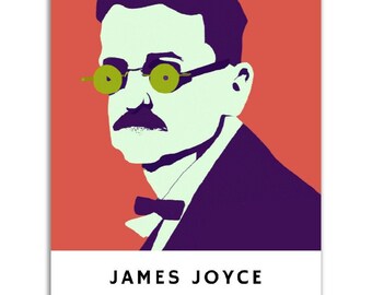 James Joyce Poster || Original James Joyce Portrait Wall Art || Unique Poster Art || Gift Idea for Literature Lovers