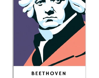 Ludwig van Beethoven Poster || Original Ludwig van Beethoven Portrait Wall Art || Unique Poster Art || Gift Idea for Classical Music Lovers
