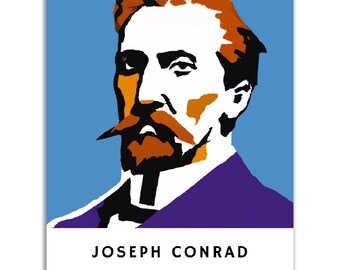 Joseph Conrad Poster || Original Joseph Conrad Portrait Wall Art || Unique Poster Art || Gift Idea for Drama Lovers