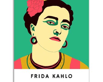Frida Kahlo Poster || Original Frida Kahlo Portrait Wall Art || Unique Poster Art || Gift Idea for Art Lovers