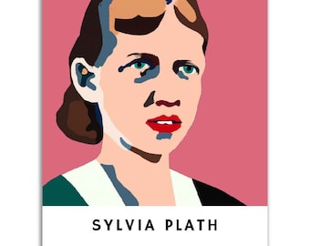 Sylvia Plath Poster || Original Sylvia Plath Portrait Wall Art || Unique Poster Art || Gift Idea for Drama Lovers
