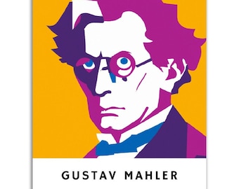 Gustav Mahler Poster || Original Gustav Mahler Portrait Wall Art || Unique Poster Art || Gift Idea for Classical Music Lovers