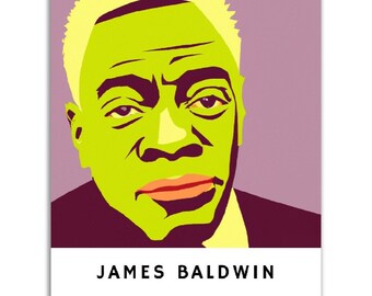 James Baldwin Poster || Original James Baldwin Portrait Wall Art || Unique Poster Art || Gift Idea for Drama Lovers
