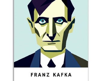 Franz Kafka Poster || Original Franz Kafka Portrait Wall Art || Unique Poster Art || Gift Idea for Drama Lovers