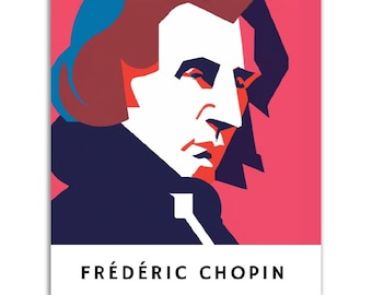 Fédéric Chopin Poster || Original Fédéric Chopin Portrait Wall Art || Unique Poster Art || Gift Idea for Classical Music Lovers