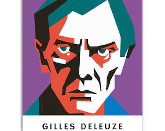 Gilles Deleuze Poster || Original Gilles Deleuze Portrait Wall Art || Unique Poster Art || Gift Idea for Philosophy Lovers