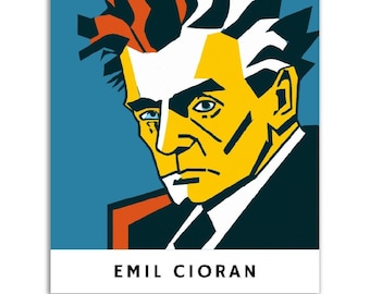 Emil Cioran Poster || Original Emil Cioran Portrait Wall Art || Unique Poster Art || Gift Idea for Philosophy Lovers
