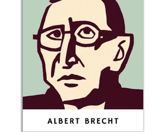 Albert Brecht Poster || Original Albert Brecht Portrait Wall Art || Unique Poster Art || Gift Idea for Literature Lovers