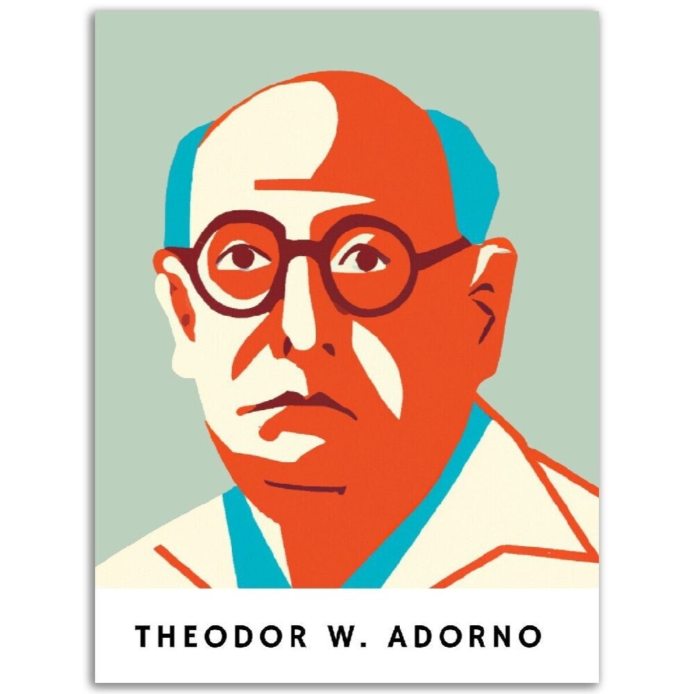Theodor W. Adorno Poster || Original Theodor W. Adorno Portrait Wall Art || Unique Poster Art || Gift Idea for Literature Lovers