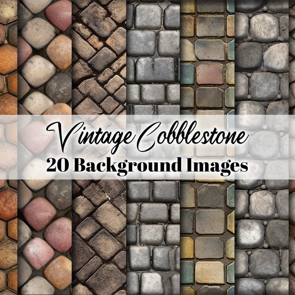 Vintage Cobblestone  French Style  Background Textures Bundle, digital images, pattern, texture. stone, clip art