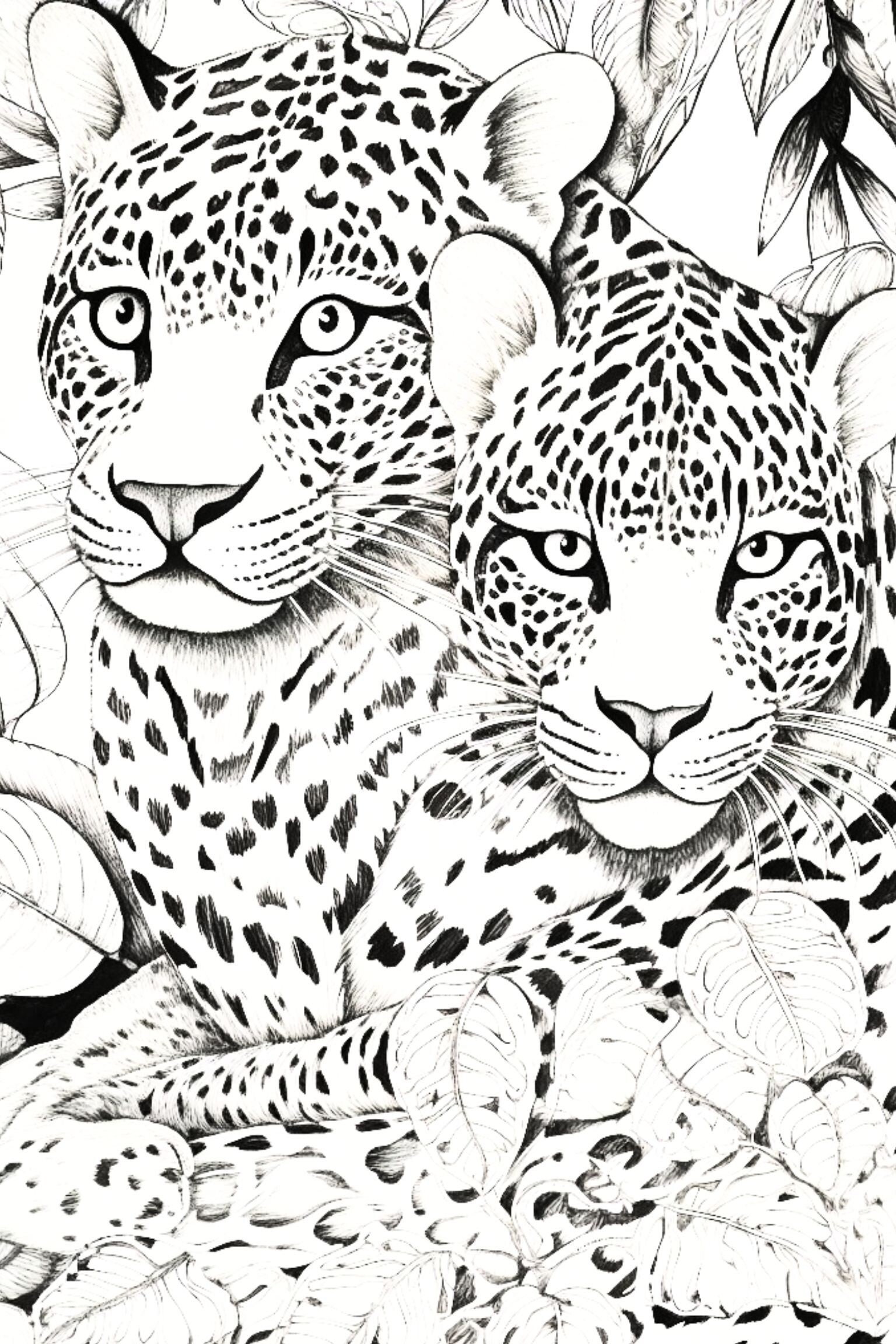 Wild and Free: 29 Panther Coloring Pages for Mindful - Etsy