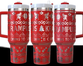 クランプス クリスマス セーター 40 オンス タンブラー ラップ SVG デザイン