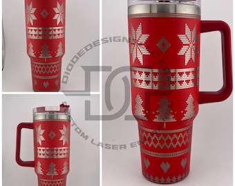 クリスマスセーター スタンレー 40オンス タンブラーラップ SVG (デジタルダウンロード)