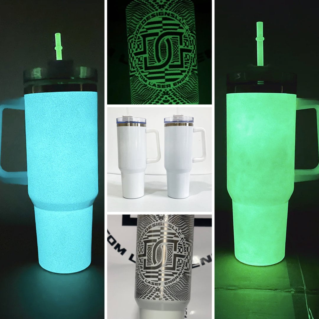 Glow in the Dark Stanley Style 40oz Tumbler Custom Engraved Replica