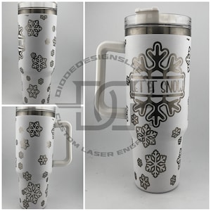 Winter Snowflakes Stanley 40oz Tumbler Wrap SVG (Digital Download)