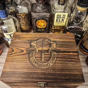 Personalized Whiskey Set - Custom Engraved Box w/ (2 Glasses + 6 Whiskey Stones) - Slate Coasters - Flask - Groomsman Gift - Gifts for him