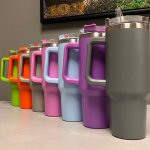 Custom Stanley Quencher replica 40oz Tumbler - Custom Laser Engraved Tumbler - Birthday Present / Personalized Tumbler / Wedding Gift