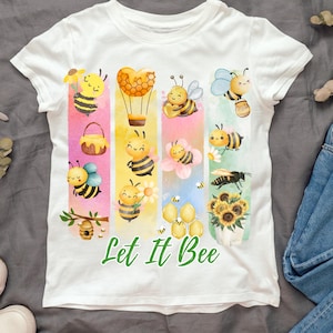 Let it Bee PNG, Positivity Honey Bee Design (Digitaler Download)