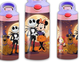 Halloween Movie Friends 12oz Tumbler Sublimation Wrap PNG (Digital Download),
