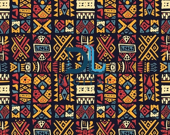 Tribal Africa Pattern: Seamless PNG for Sublimation (Digital Download)