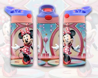 Cartoon Mouse 12 Oz Tumbler Wrap: Seamless Kids Design (Digital Download)
