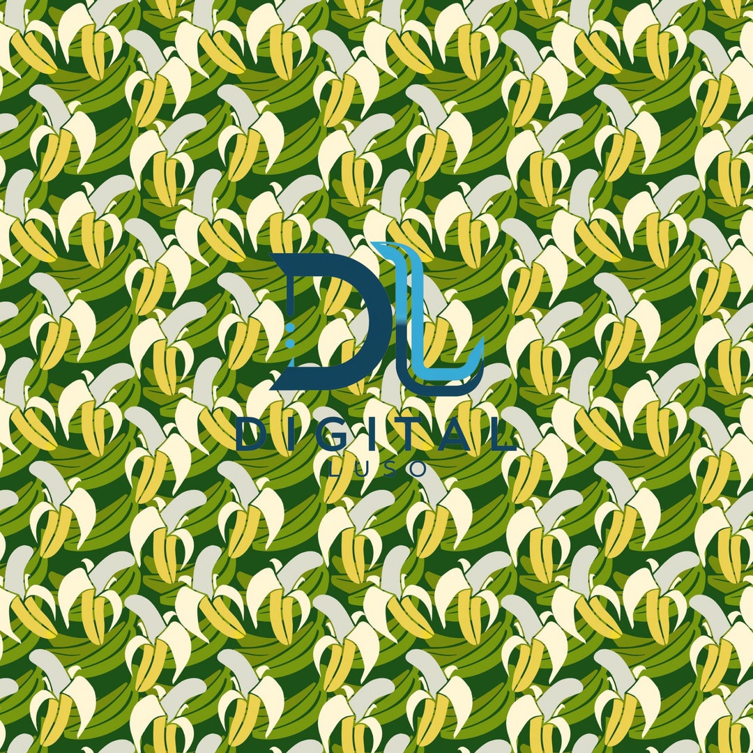 Colorful Banana Seamless Pattern PNG: Tropical Digital Paper (300 DPI ...