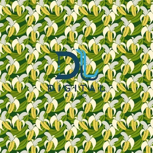 5 PNG Colorful Bananas Seamless Pattern, Tropical Banana Pattern png, Digital Design for Sublimation Crafts, Banana Digital Paper png