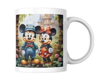 Emballage PNG avec tasse en forme de souris : conception de jardin familial (téléchargement numérique)