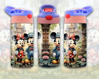 Mouse in Love Tumbler Wrap: Seamless Cartoon Design (Digital Download)