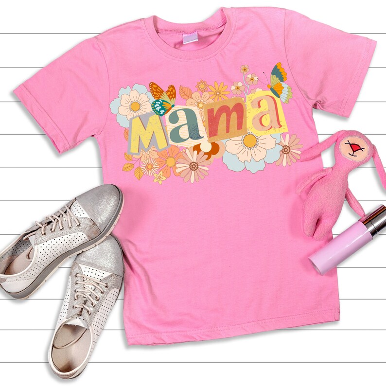 Retro Mama T-shirt Print PNG File, Instant Download for Sublimation, Gift for Mother