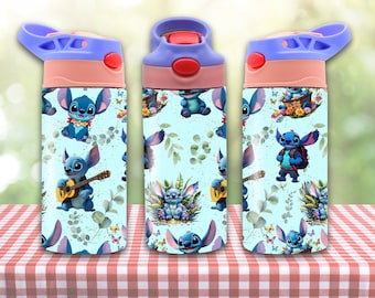 Blue Koala 12 Oz Tumbler Wrap: Seamless Kids Design (PNG File)