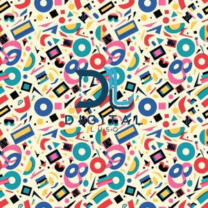 1 PNG Geometric Abstract Digital Seamless Pattern, Digital Arte For Sublimation, Printable Paper PNG, Digital Fabric, Scrapbooking Crafts