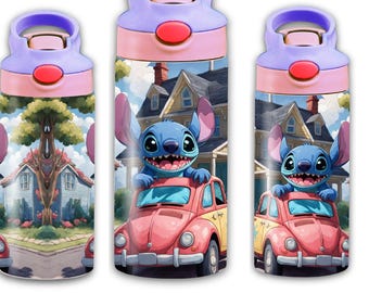 Stitch Tumbler Wrap: Blue Koala Car Design, 12 Oz (Digital Download)