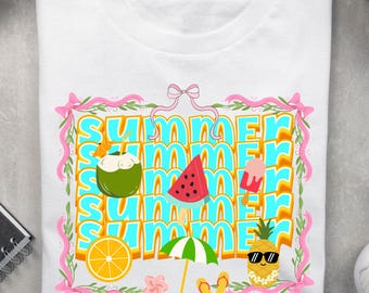 Summer Vibes PNG: Retro Beach Design (Digital Download)