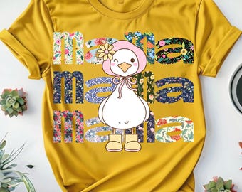 Mama Goose PNG Bundle: Floral Mother's Day Design (Digital Download)