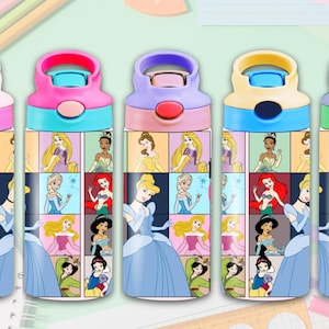 Princess Magical Kingdom Tumbler Wrap: 12 oz Sippy Cup PNG Pattern (Digital Download)
