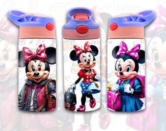 Minie Back to School Tumbler Wrap: Seamless 12 oz PNG (Digital Download)